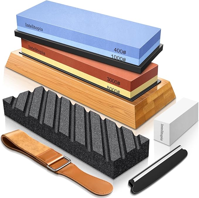 Intelitopia Complete Knife Sharpening Stone Set –